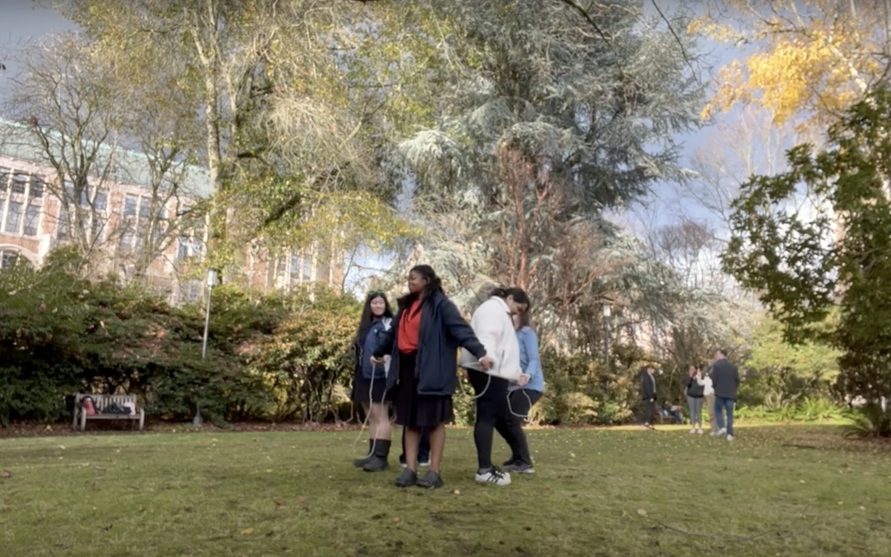 Image Still from the Dance Project "Finding Our Way Back Forward," By Sarah Schafer & Company