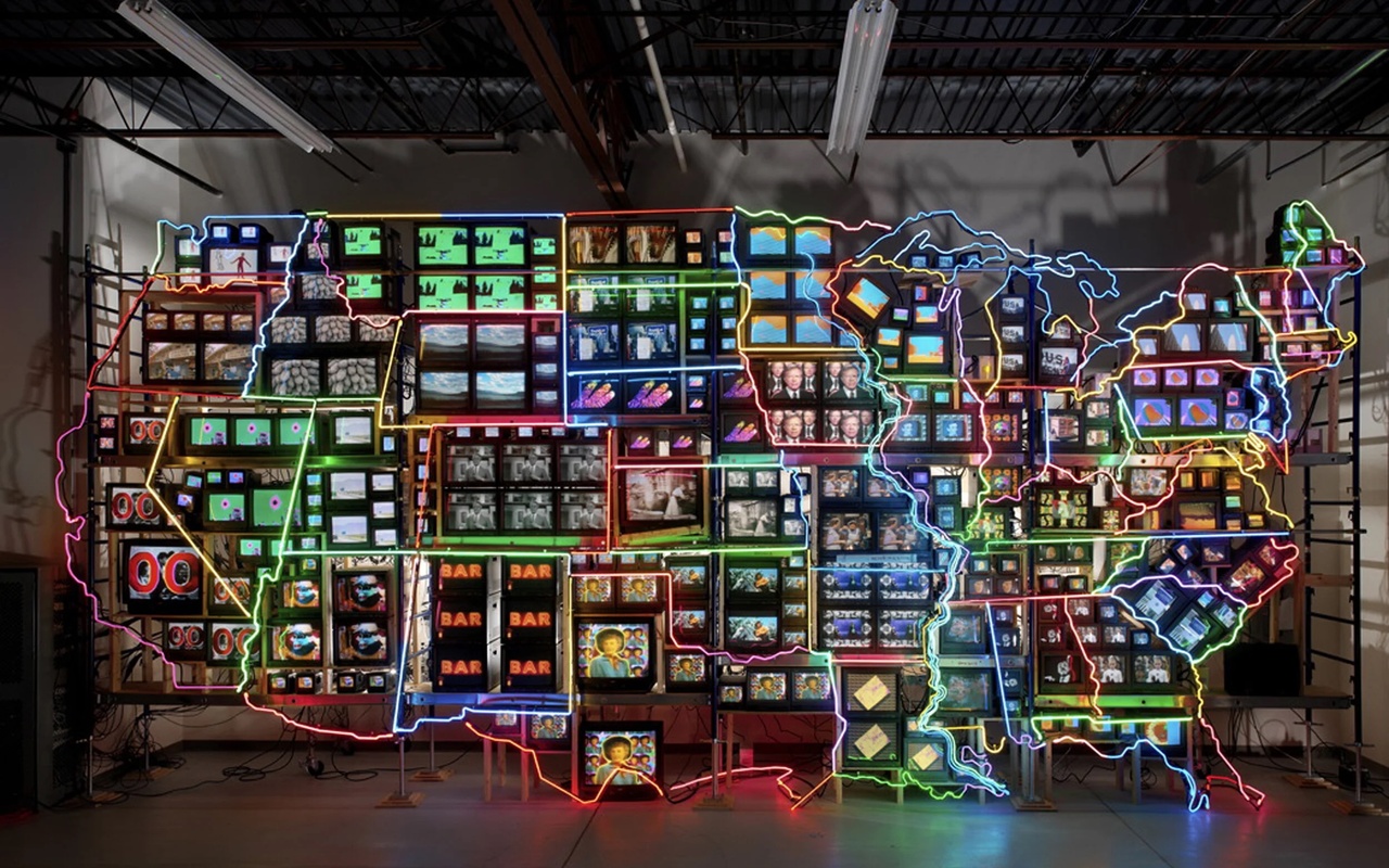 Nam June Paik, Electronic Superhighway (1995)