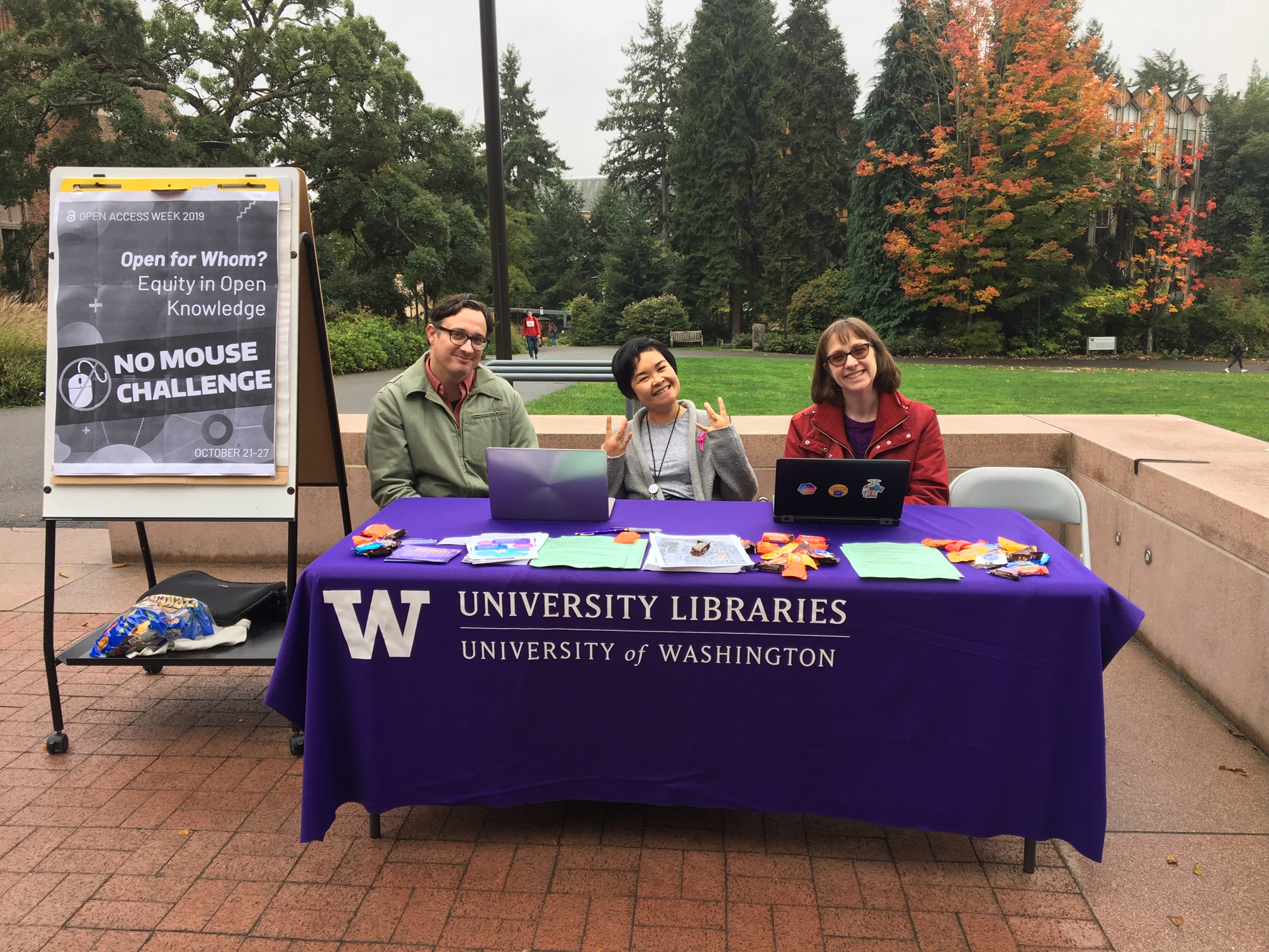 Photo of open access week pop up table